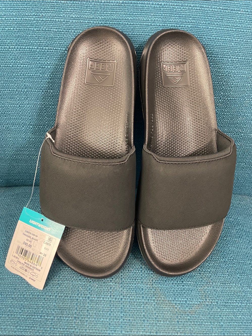 Reef Tailslide Black Sandals